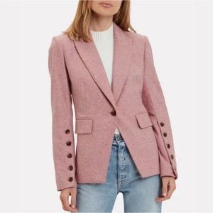 New. Veronica beard Steele Heathered Dickey wool blazer in pink- size 8.